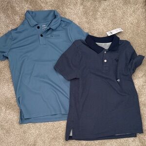 Boys Abercrombie Short-Sleeve Polo Shirts - Light Blue & Navy (Set of 2)